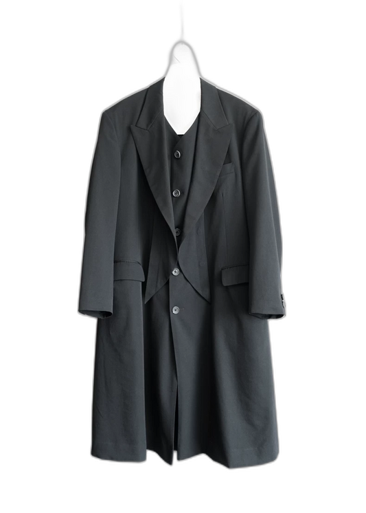 Yohji Yamamoto Black Layered Coat