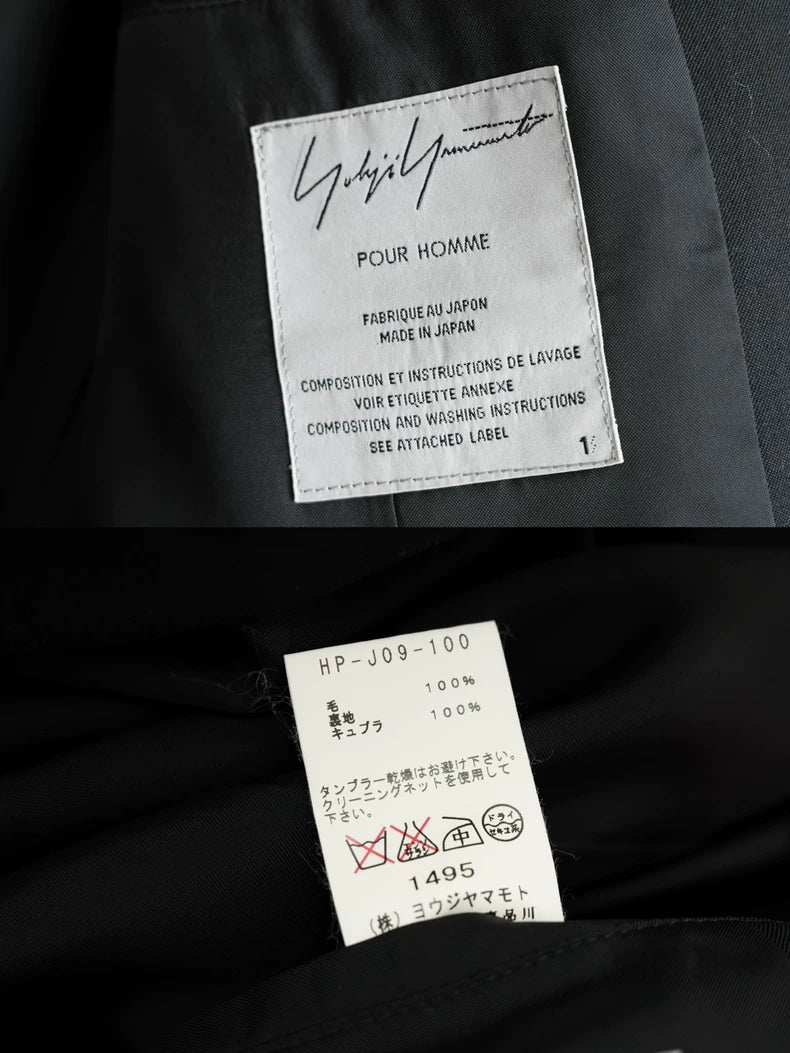 Yohji Yamamoto Black Layered Coat