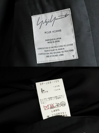 Yohji Yamamoto Black Layered Coat