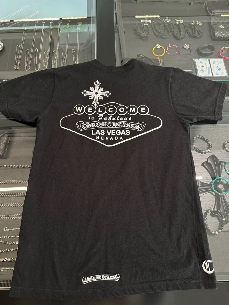 Chrome Hearts Las Vegas Limited Black T-Shirt-yf