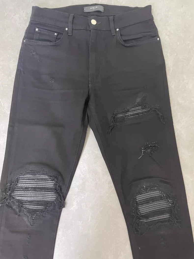 Amiri Black Ripped Denim Pants Size 31