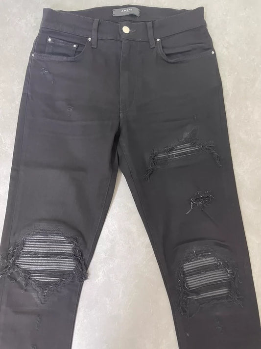 Amiri Black Ripped Denim Pants Size 31
