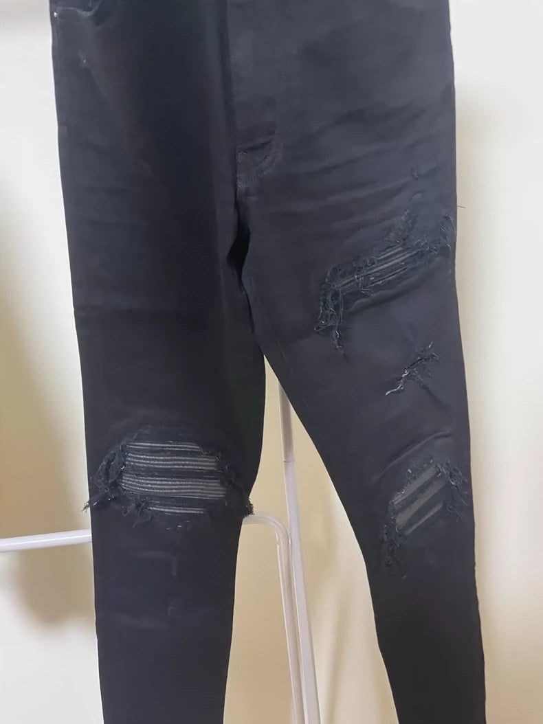 Amiri Black Ripped Denim Pants Size 31