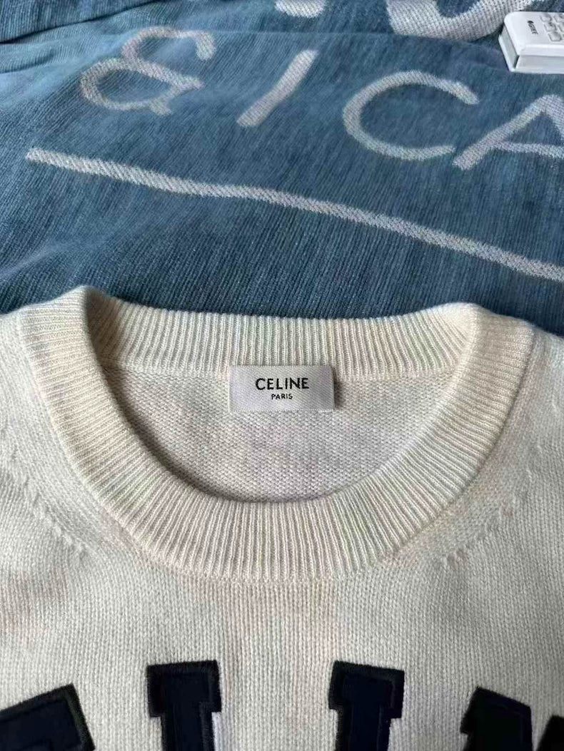 Celine Cashmere Logo Sweatshirt
