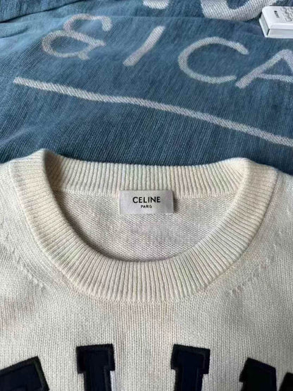 Celine Cashmere Logo Sweatshirt
