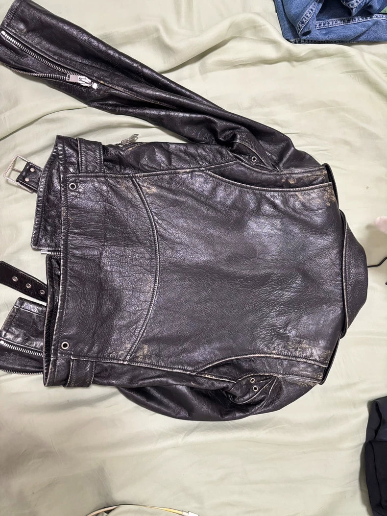 Classic Saint Laurent Leather Biker Jacket