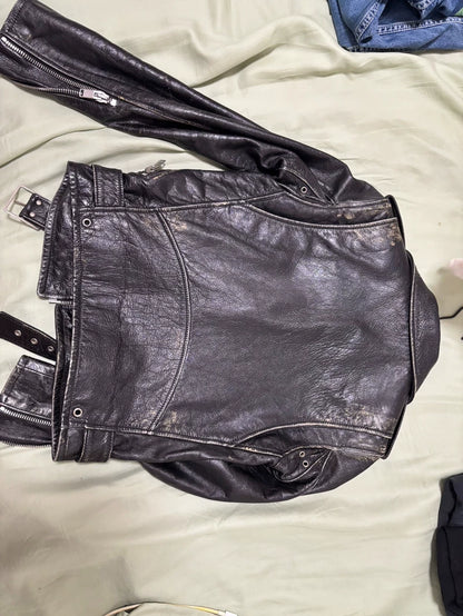 Classic Saint Laurent Leather Biker Jacket