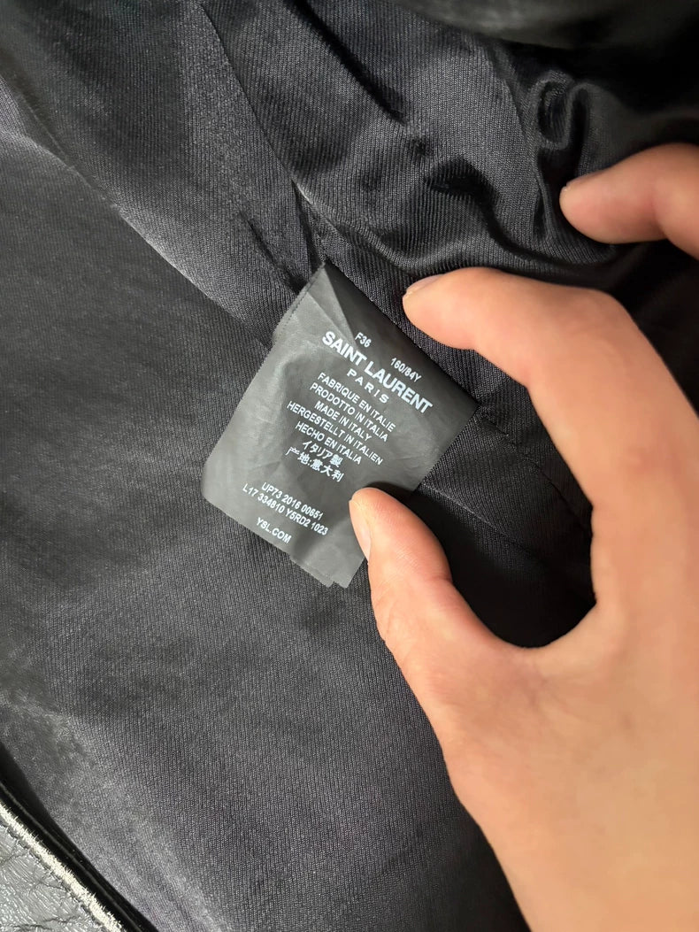 Classic Saint Laurent Leather Biker Jacket