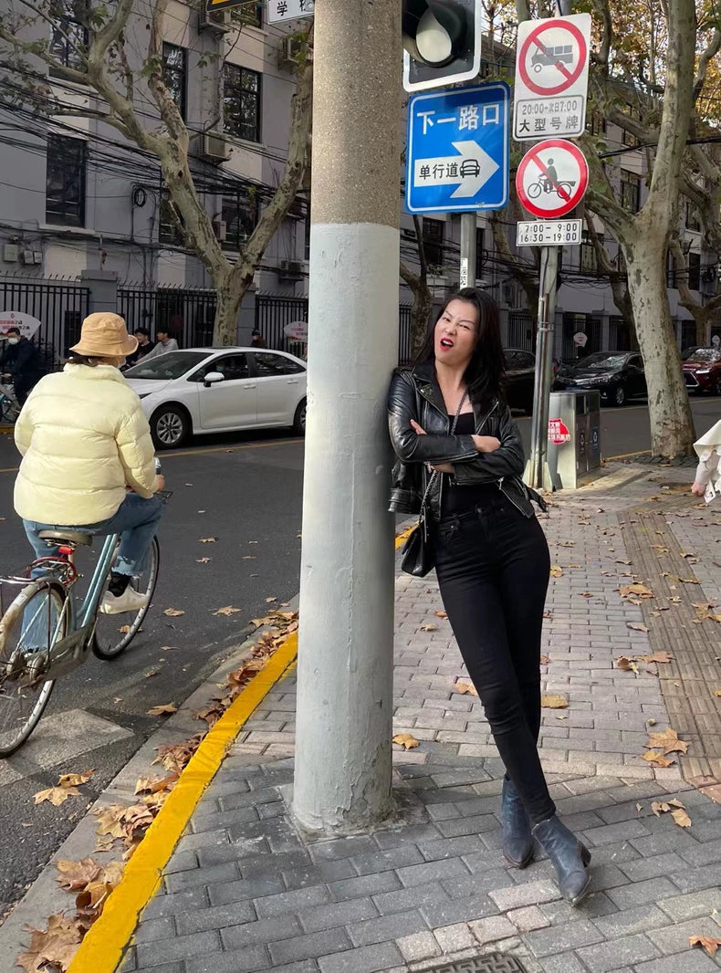 Classic Saint Laurent Leather Biker Jacket