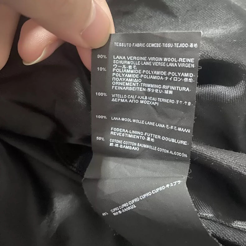 Saint Laurent Gray Baseball Jacket with Zebra Stripes