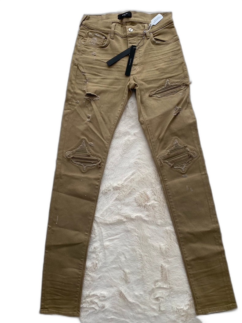 Amiri Khaki Patch Denim Pants