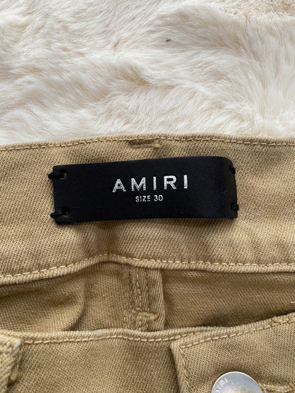 Amiri Khaki Patch Denim Pants