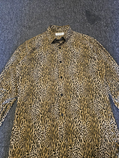 Saint Laurent Men's Leopard Print Shirt-yf