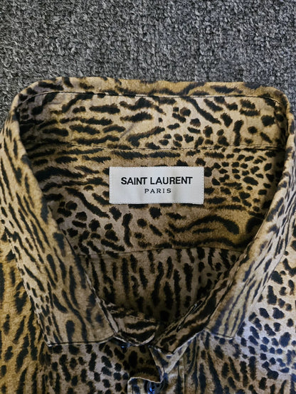Saint Laurent Men's Leopard Print Shirt-yf