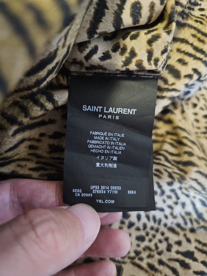 Saint Laurent Men's Leopard Print Shirt-yf