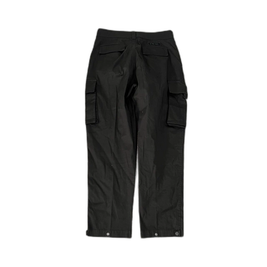 Black Cargo Pants with Dual Pockets