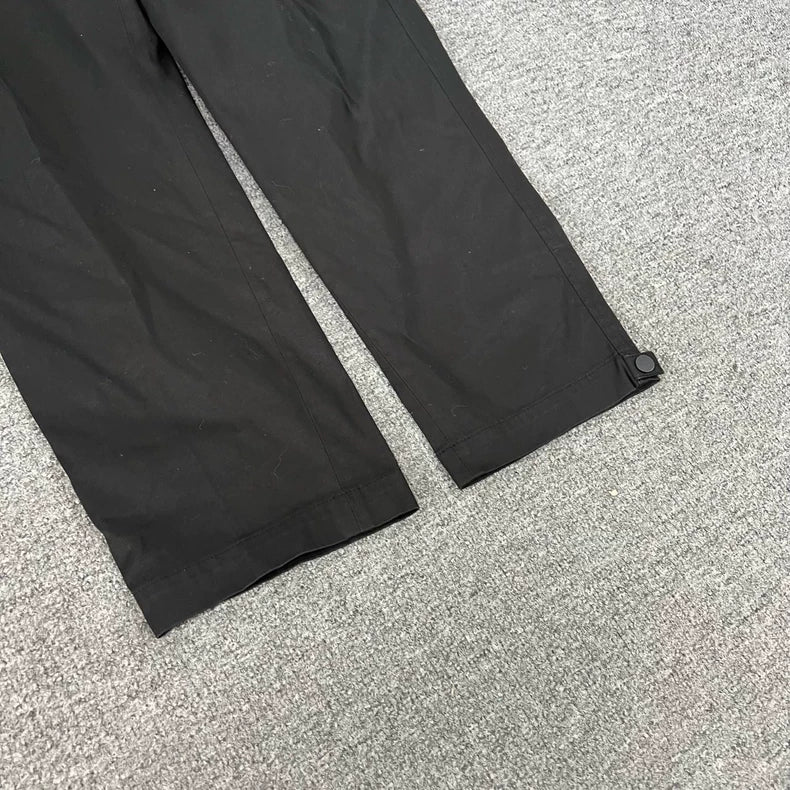 Black Cargo Pants with Dual Pockets
