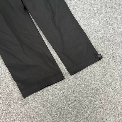 Black Cargo Pants with Dual Pockets