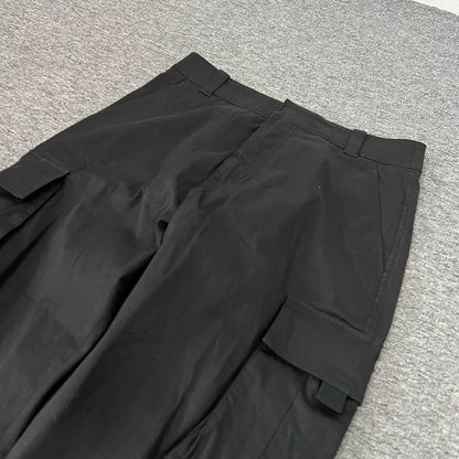 Black Cargo Pants with Dual Pockets
