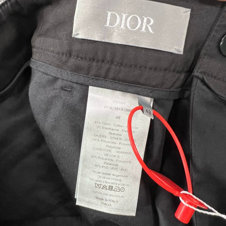 Black Cargo Pants with Dual Pockets