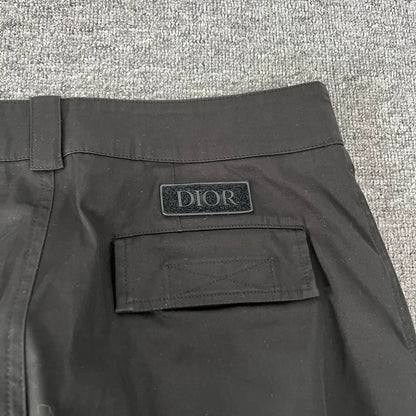 Black Cargo Pants with Dual Pockets