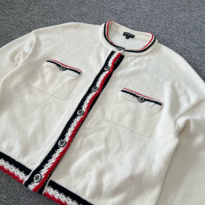 Chanel Cashmere Cardigan with Snowflakes