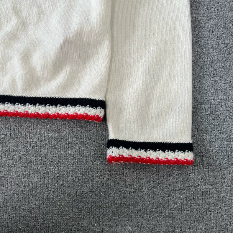 Chanel Cashmere Cardigan with Snowflakes