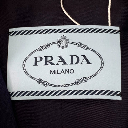 Prada Navy Wool Blazer with Notched Lapel