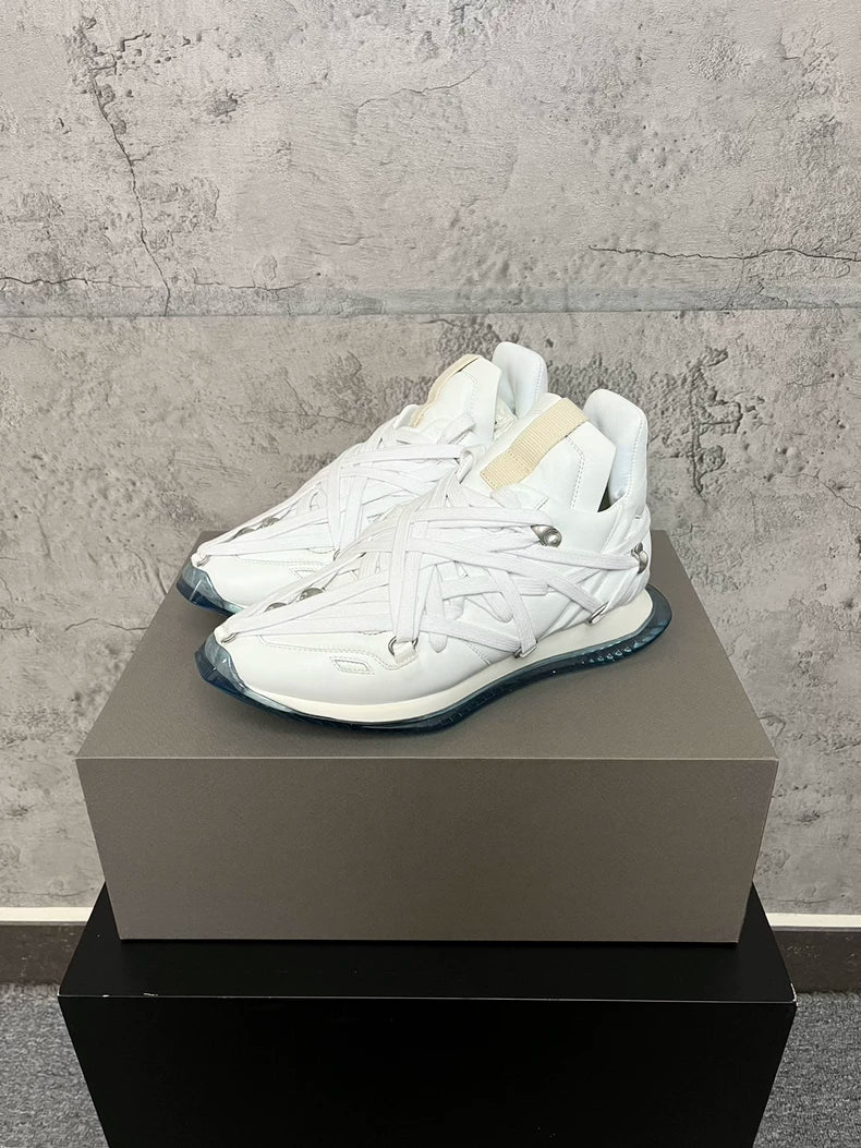 Rick Owens White Tank Sneakers-yf