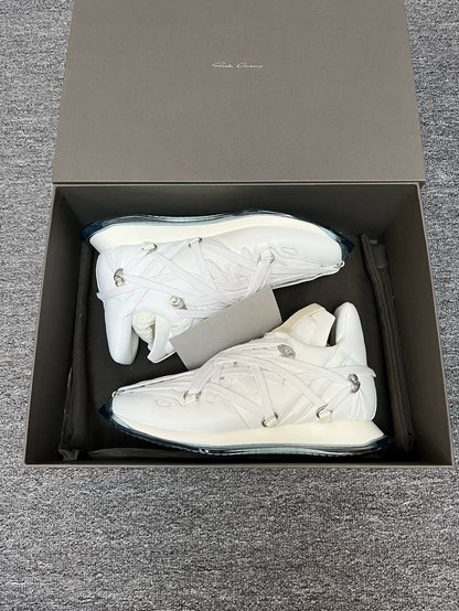 Rick Owens White Tank Sneakers-yf