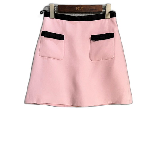 Pink Bow Pocket Mini Skirt
