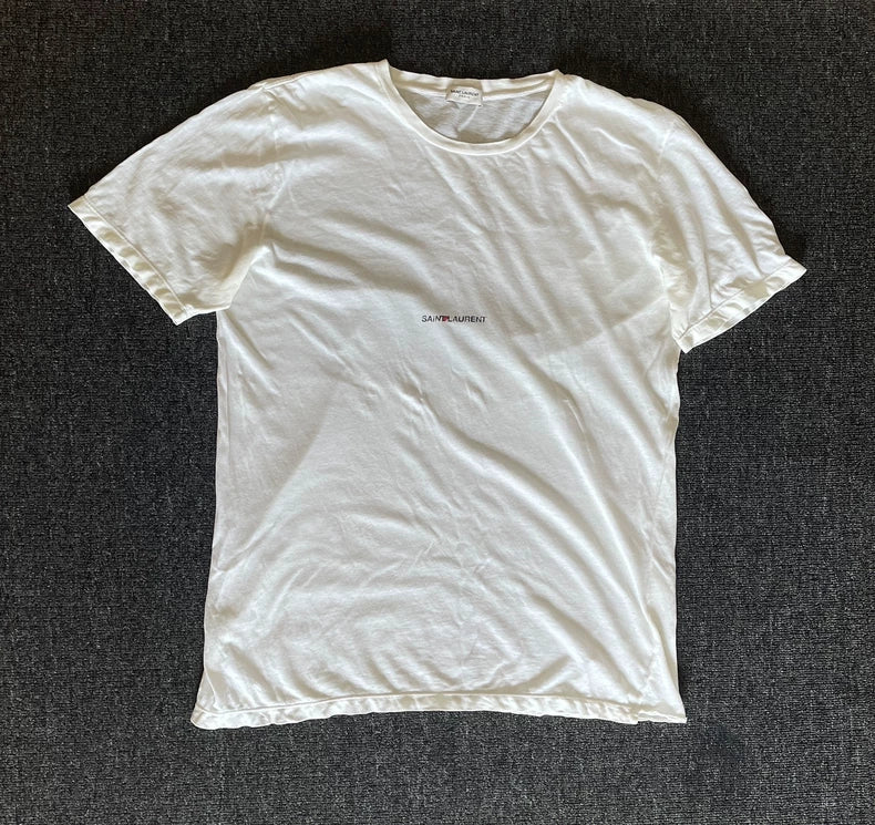 Saint Laurent Beige Short Sleeve T-Shirt-yf