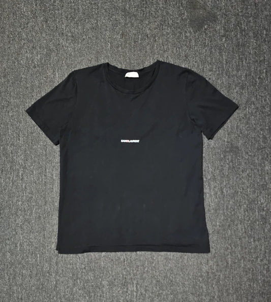 Saint Laurent Black Short Sleeve T-Shirt-yf
