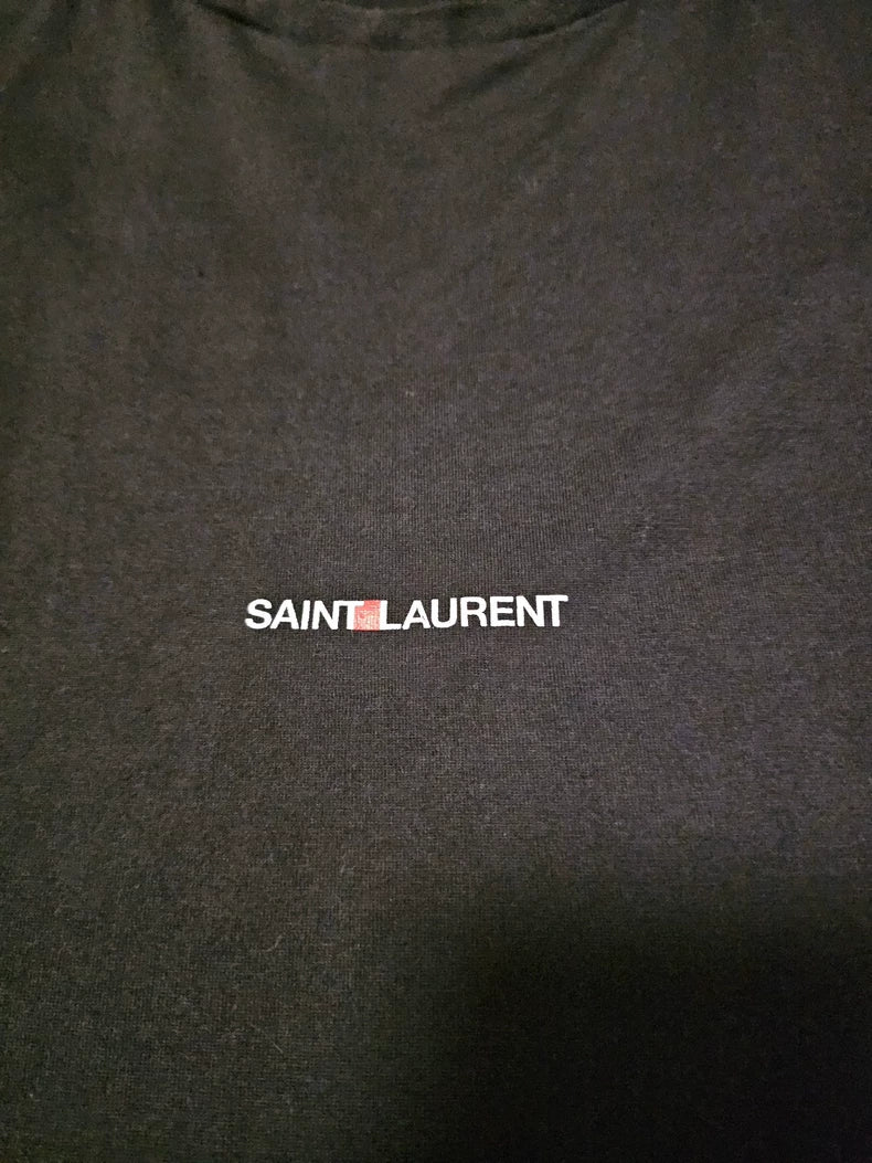 Saint Laurent Black Short Sleeve T-Shirt-yf