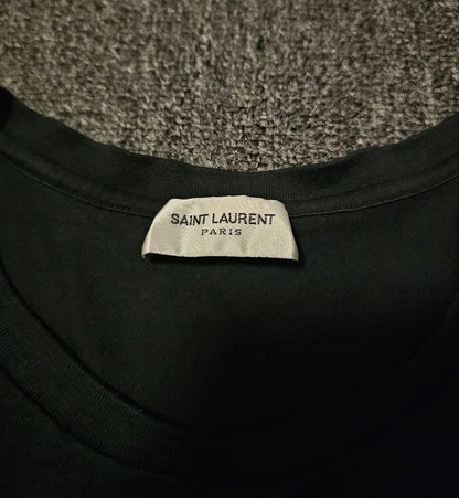 Saint Laurent Black Short Sleeve T-Shirt-yf