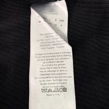 Black Sequined Cashmere Cardigan by Dior