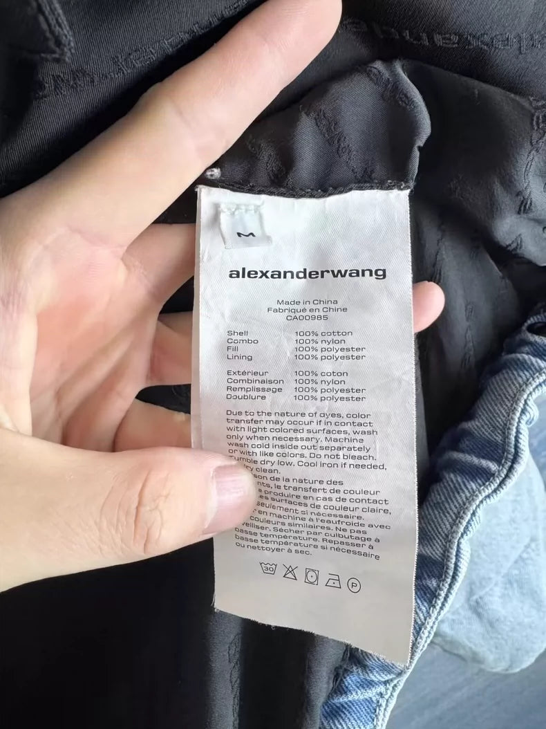 Alexander Wang Blue Denim Zip Jacket