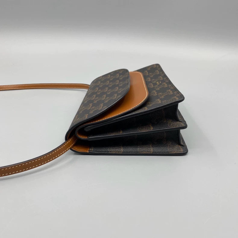 Celine Monogram Double Layer Crossbody Bag