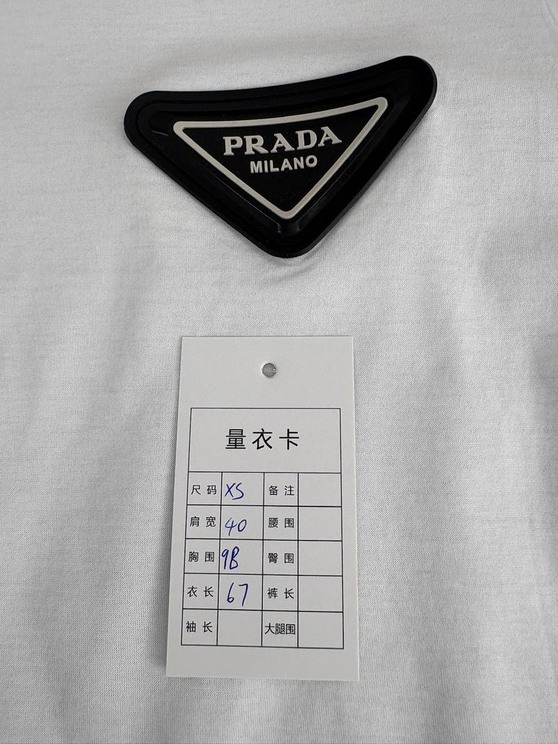 Prada Short Sleeve T-Shirt with Logo