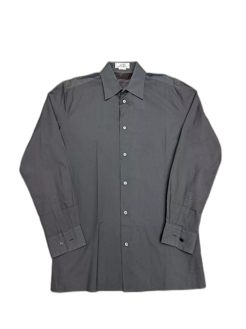Hermes Spliced Print Button-Up Shirt