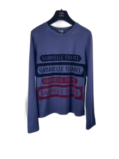Chanel Long Sleeve Letter Shirt