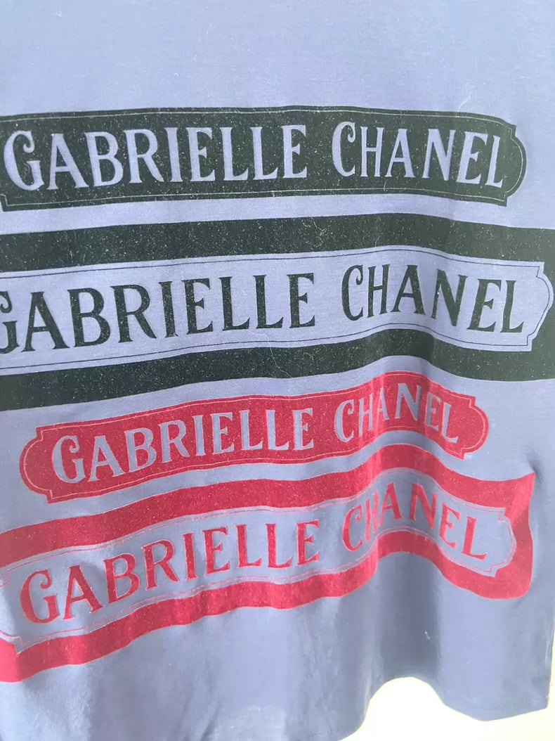 Chanel Long Sleeve Letter Shirt