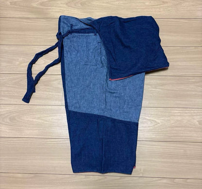 kapital patchwork indigo cropped pants