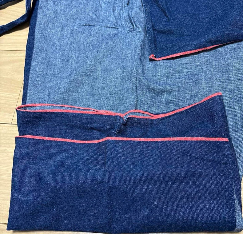 kapital patchwork indigo cropped pants