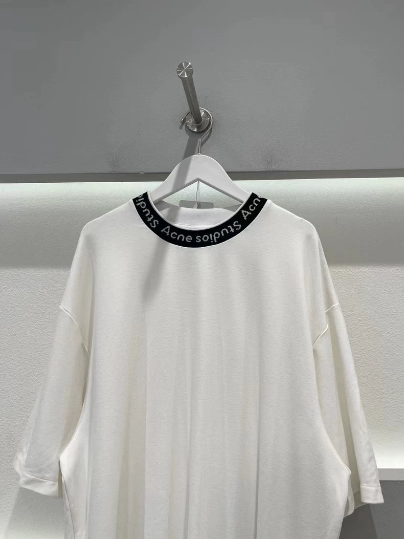 Acne Logo Half Neck Short Sleeve Top