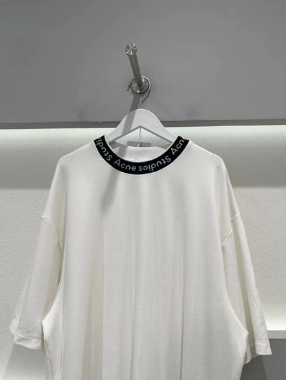 Acne Logo Half Neck Short Sleeve Top