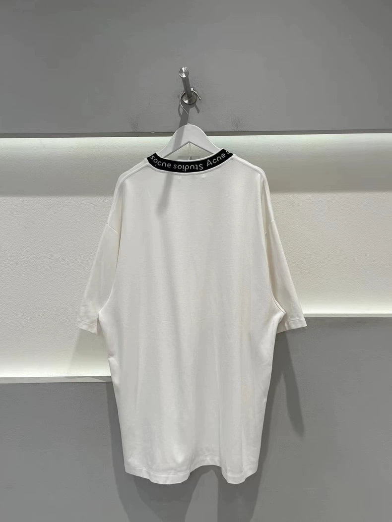 Acne Logo Half Neck Short Sleeve Top