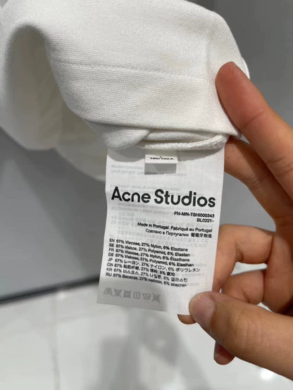 Acne Logo Half Neck Short Sleeve Top