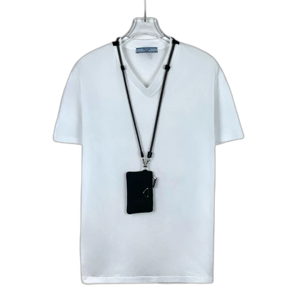 Prada Cotton Crew Neck Short Sleeve T-Shirt