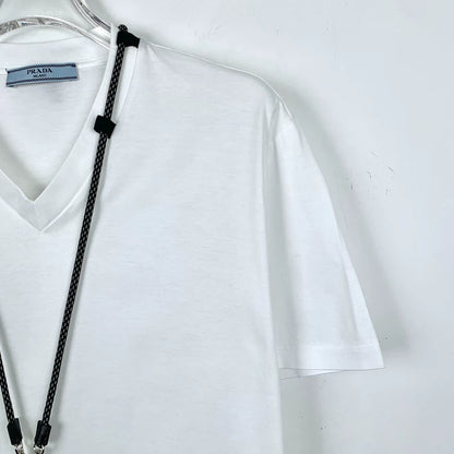 Prada Cotton Crew Neck Short Sleeve T-Shirt